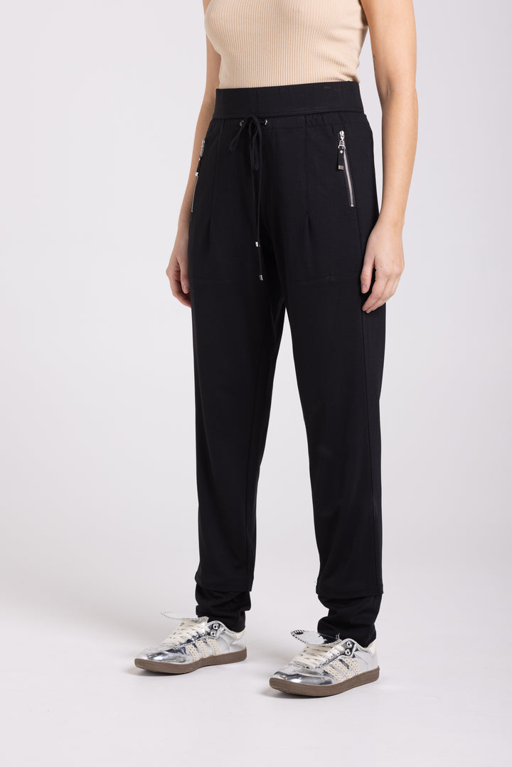 Ponte Panelled Pant - Black - TT58