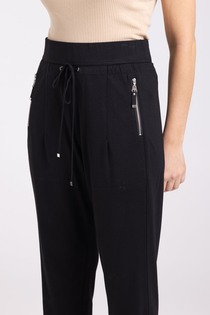 Ponte Panelled Pant - Black - TT58