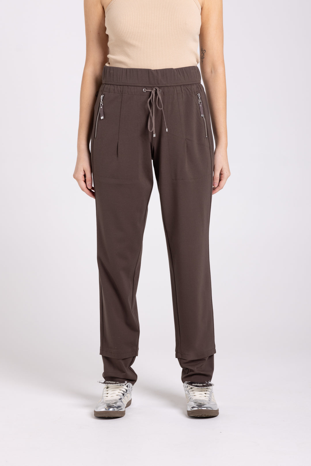 Ponte Panelled Pant - Espresso - TT58