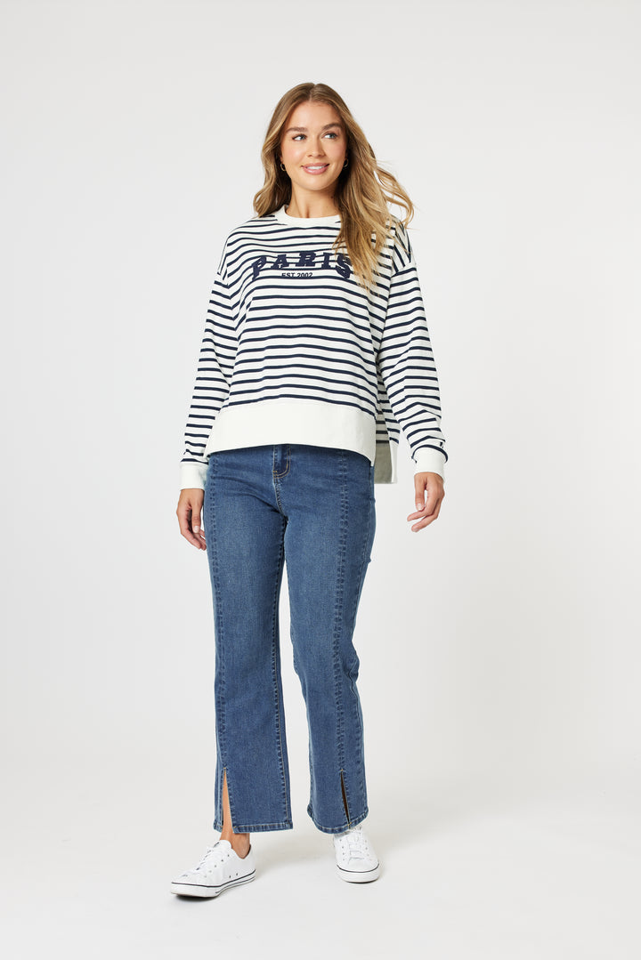 Paris Stripe Sweatshirt - TZ15