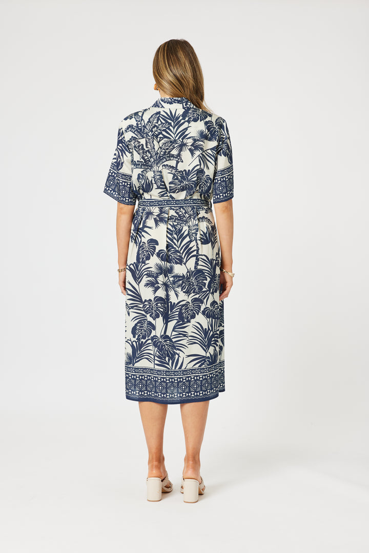 Palm Cove Dress - Navy Multi - HV26