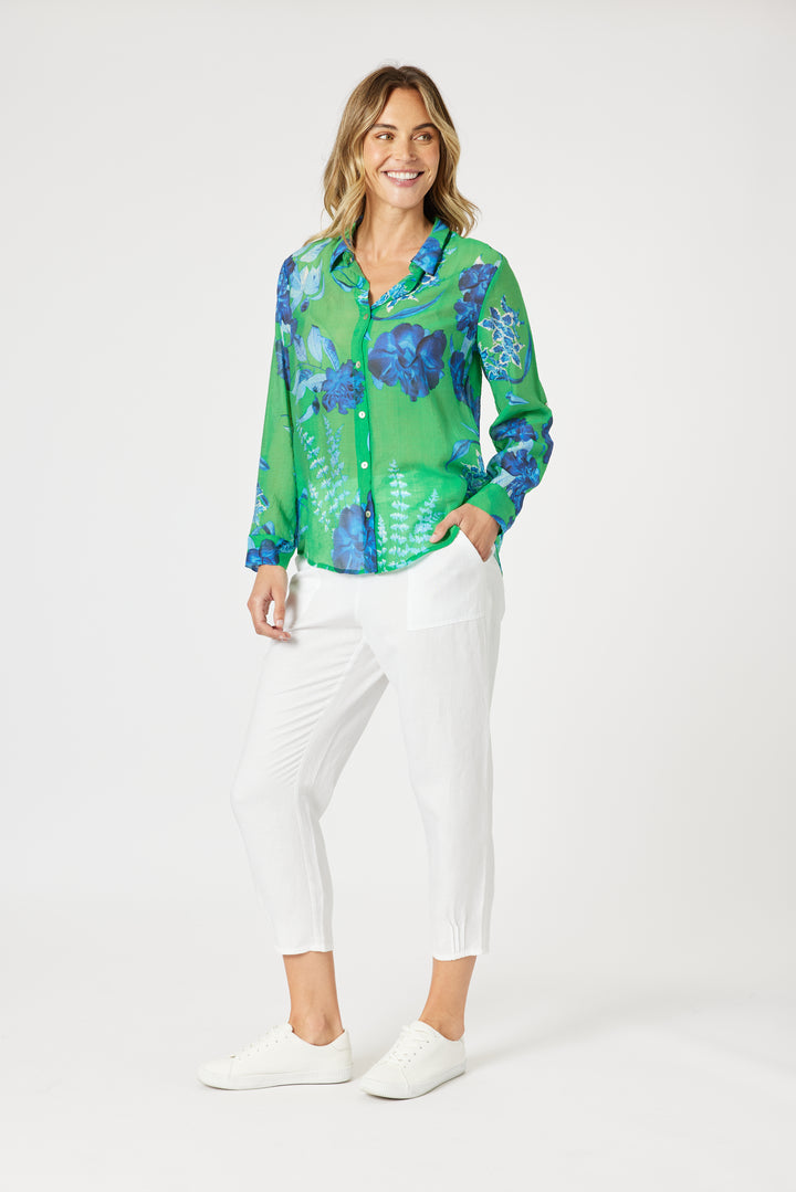 Garden Bloom Shirt - Elm Blue - GS30