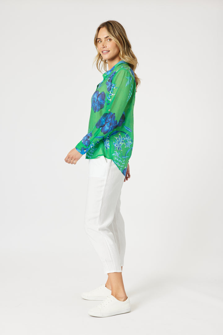 Garden Bloom Shirt - Elm Blue - GS30