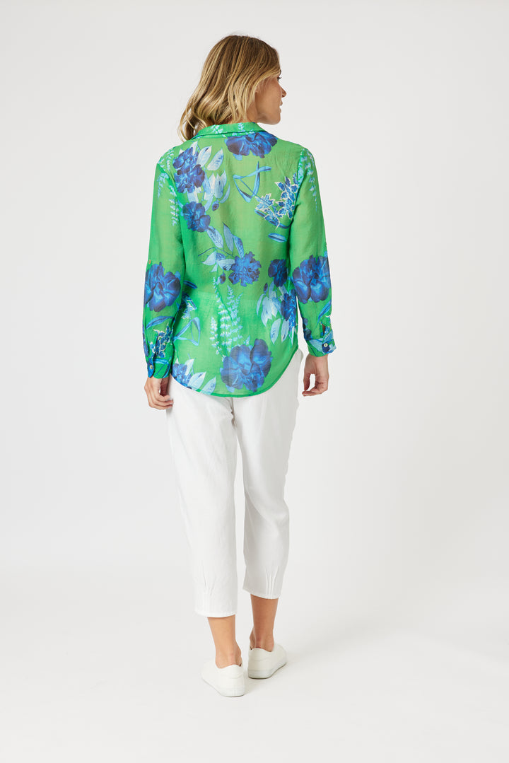 Garden Bloom Shirt - Elm Blue - GS30