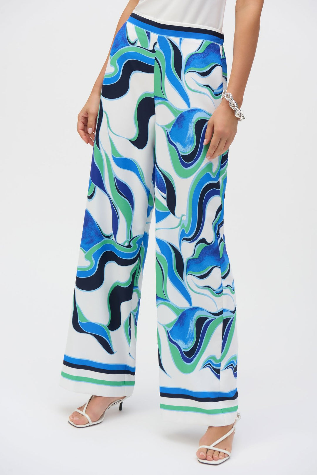 Abstract Print Wide-Leg Pants - JR57