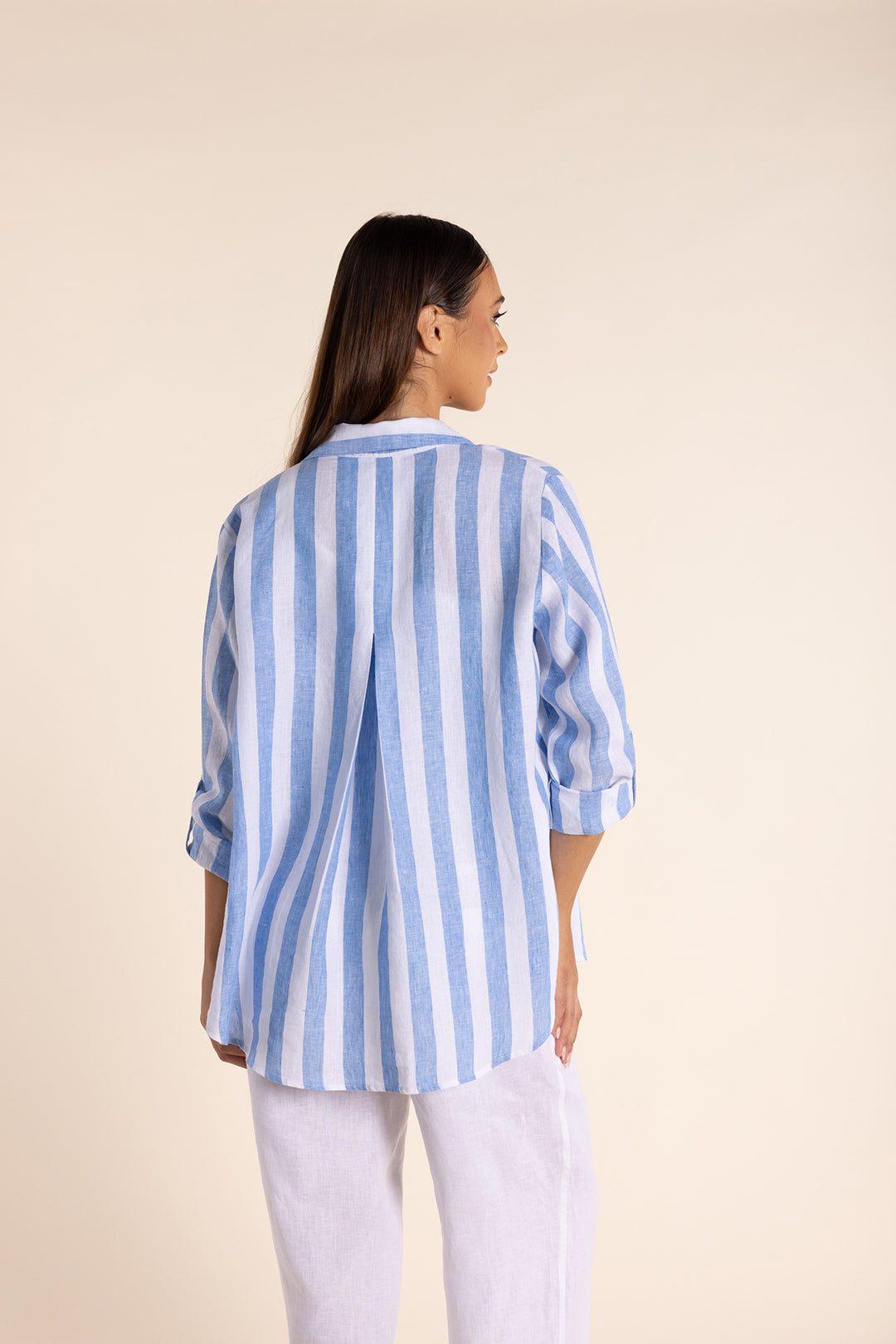 Amara Linen Shirt - Periwinkle - TT35