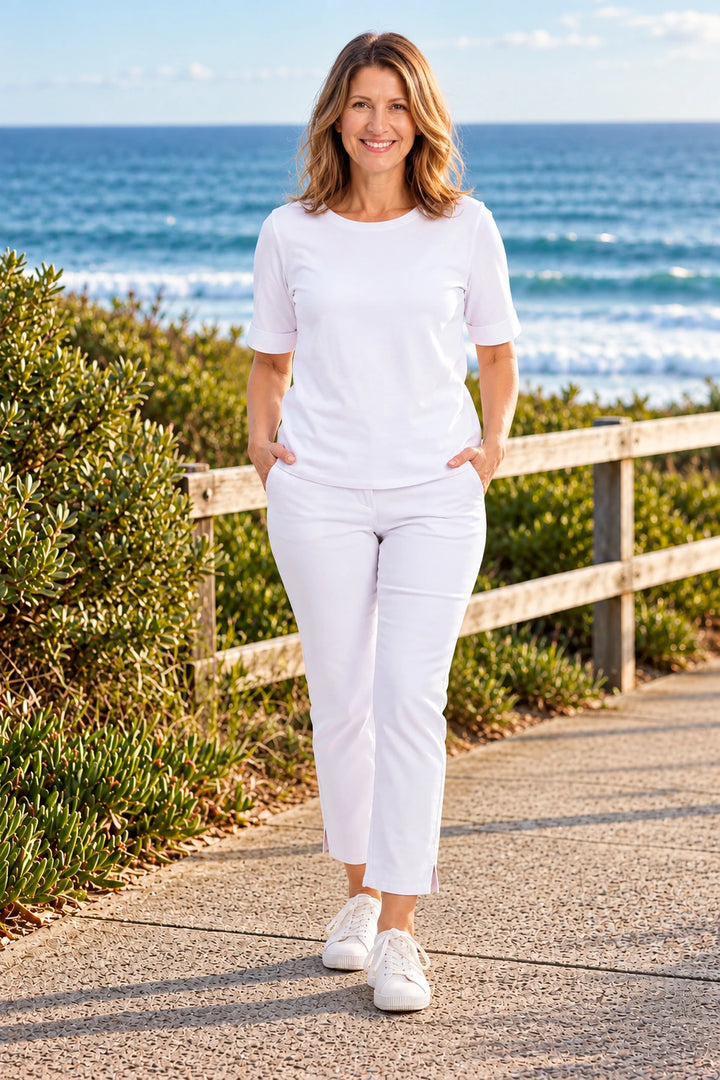 Cafe Latte 7/8 Pant CLW555 - White
