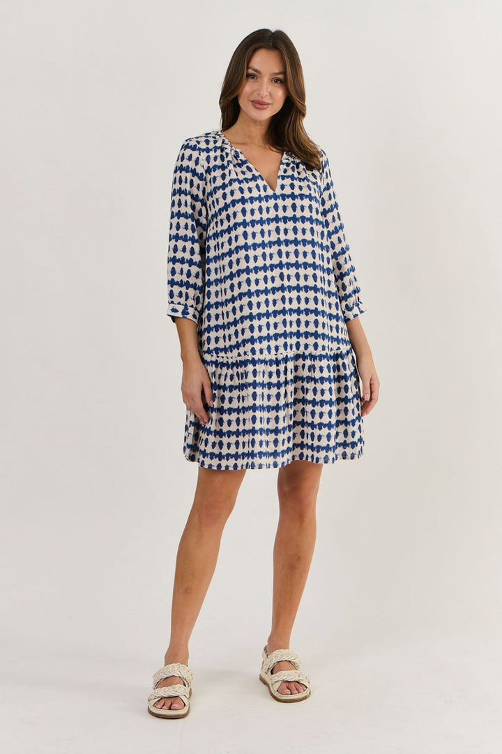 Carol Linen Dress - Delta Blot - OJ48