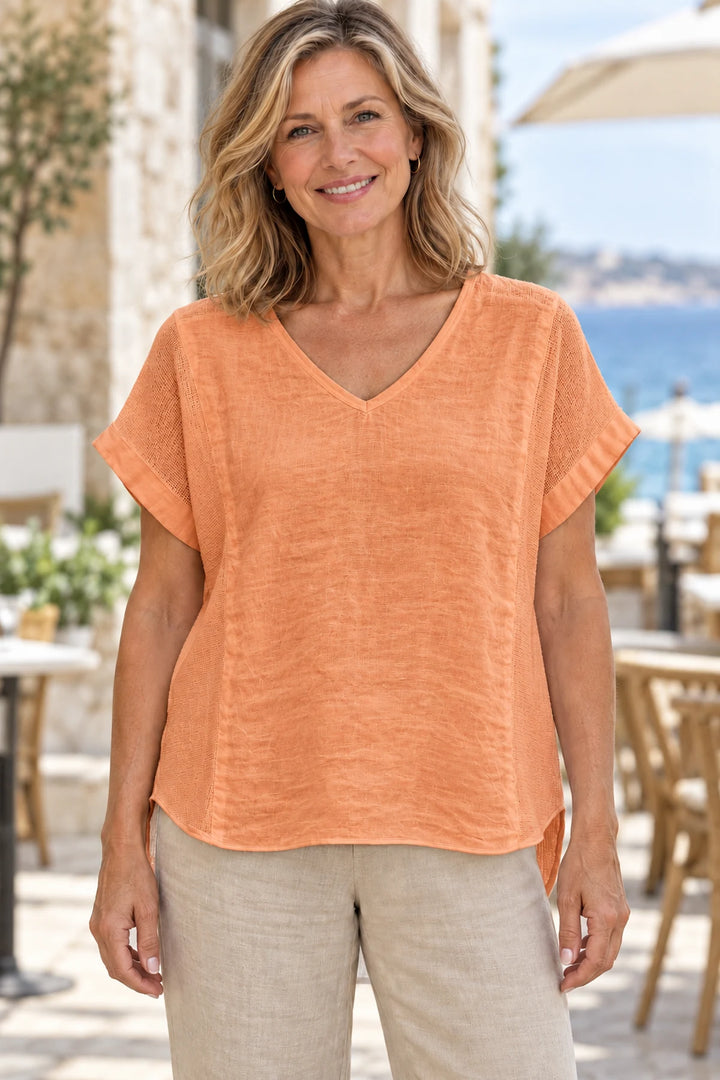 La Strada Celine Top - Tangerine