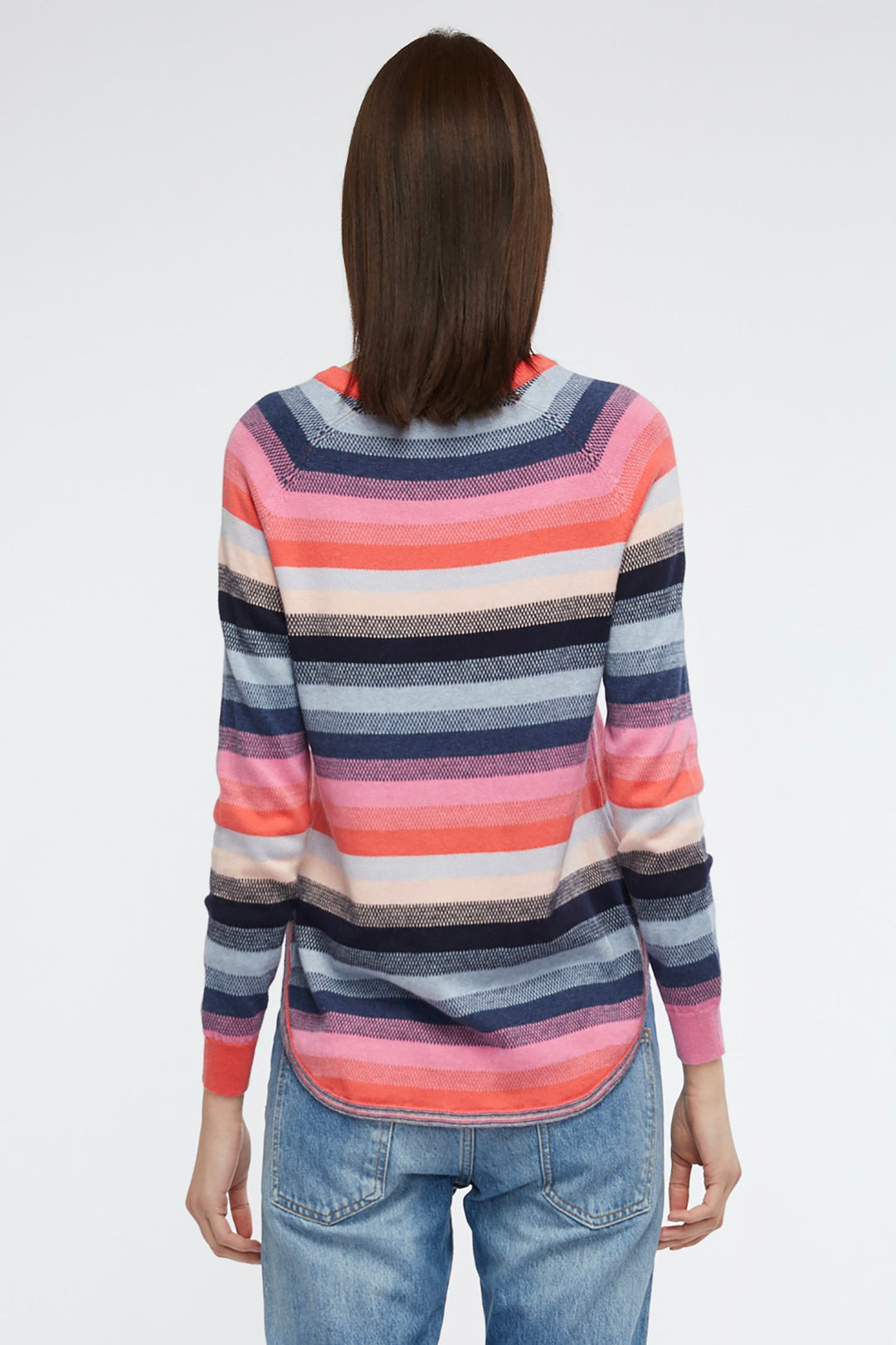 colour splice jumper in dubarry by Zacket & plover back view