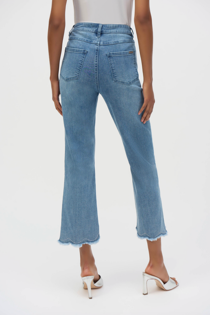 Crop Embroidered Jeans - Denim - JR69