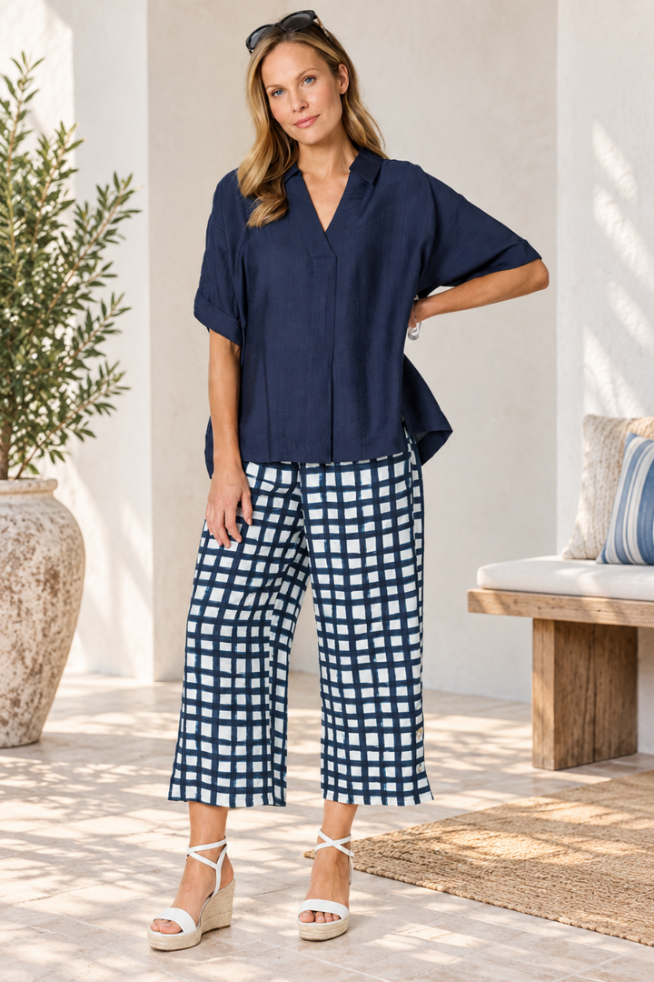Del Mar Top - Navy - CL16