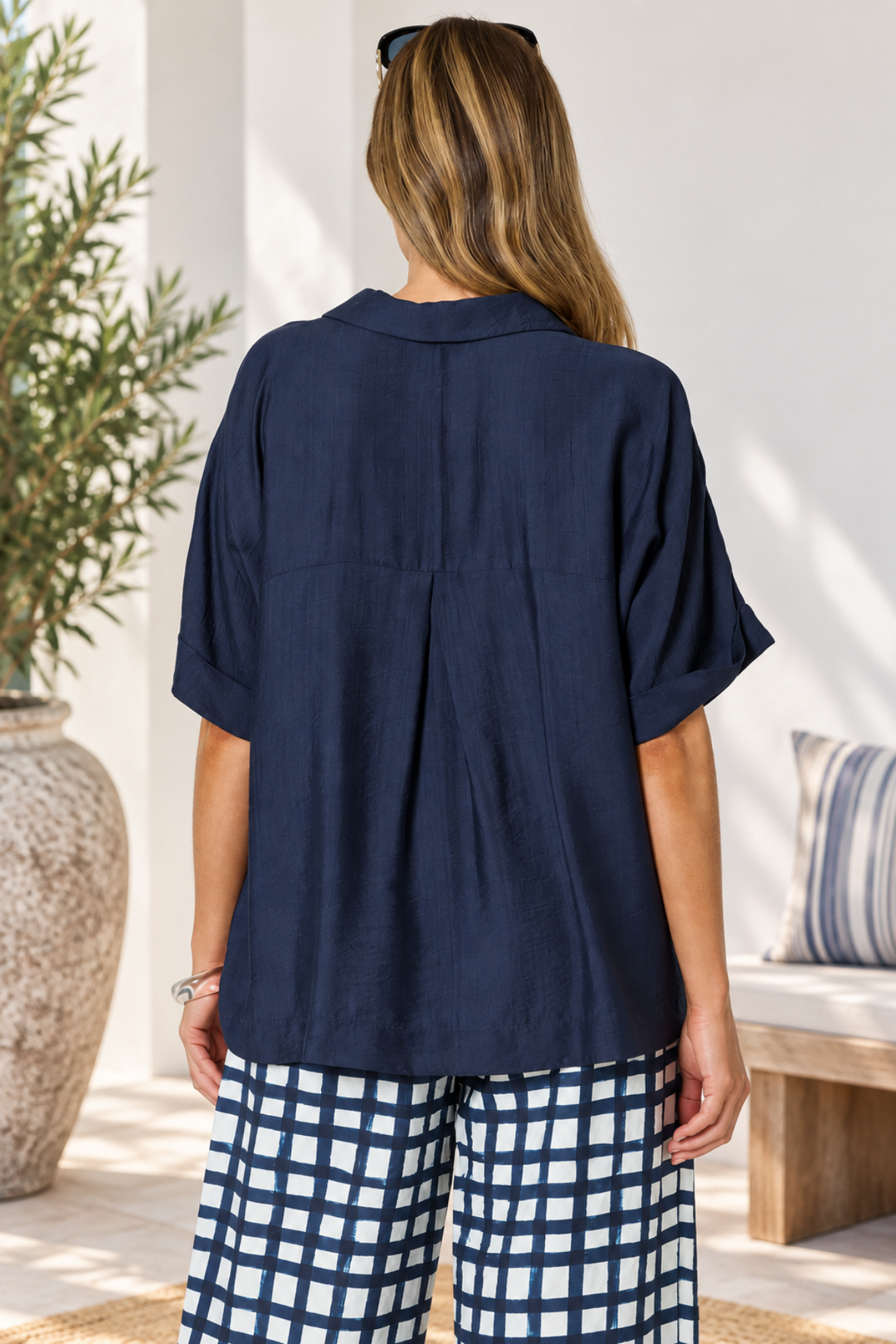 Del Mar Top - Navy - CL16