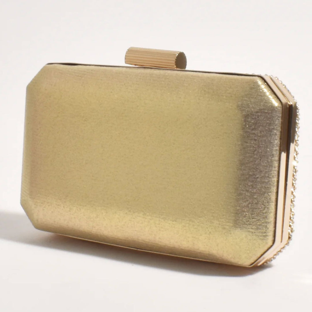 Diamante Mesh Clutch - Gold Crystal - AD17