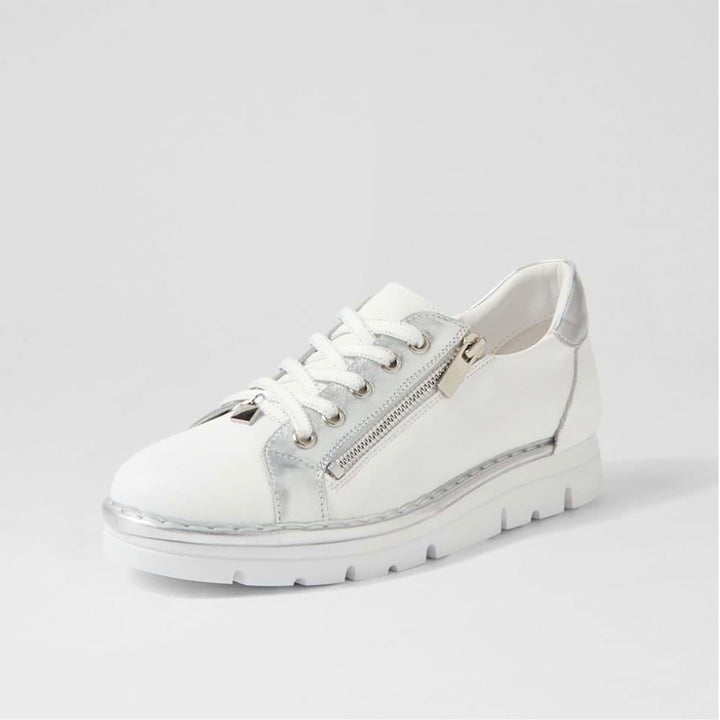 Elos Sneaker | White And Silver | TE8