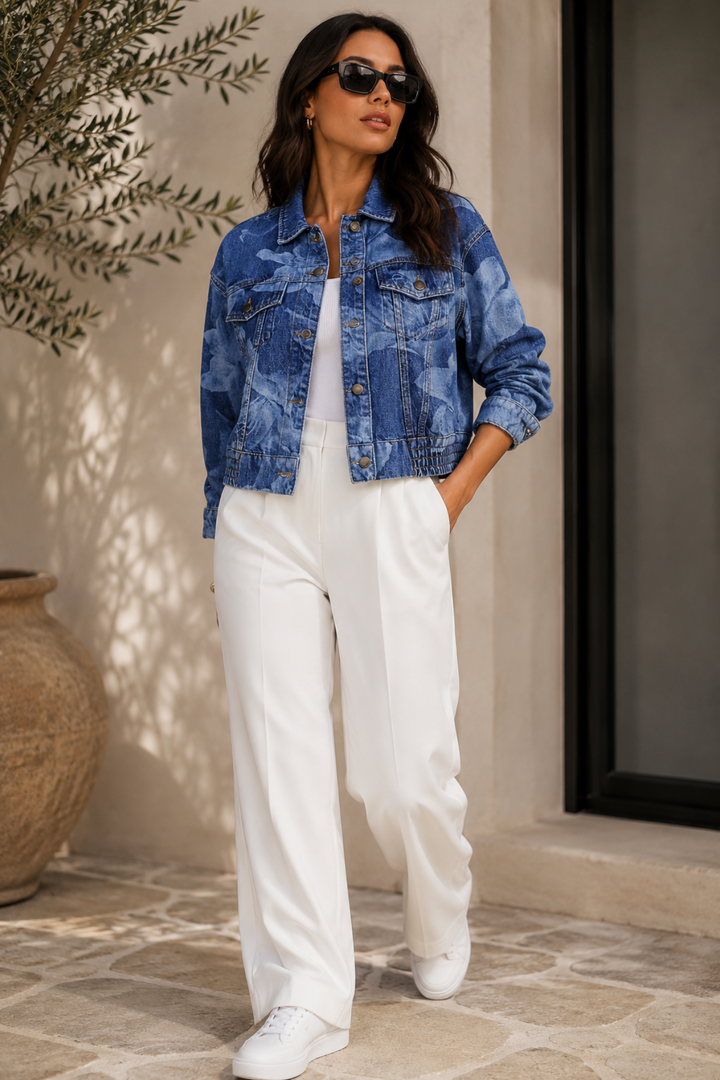 Floral Denim Jacket - DG30