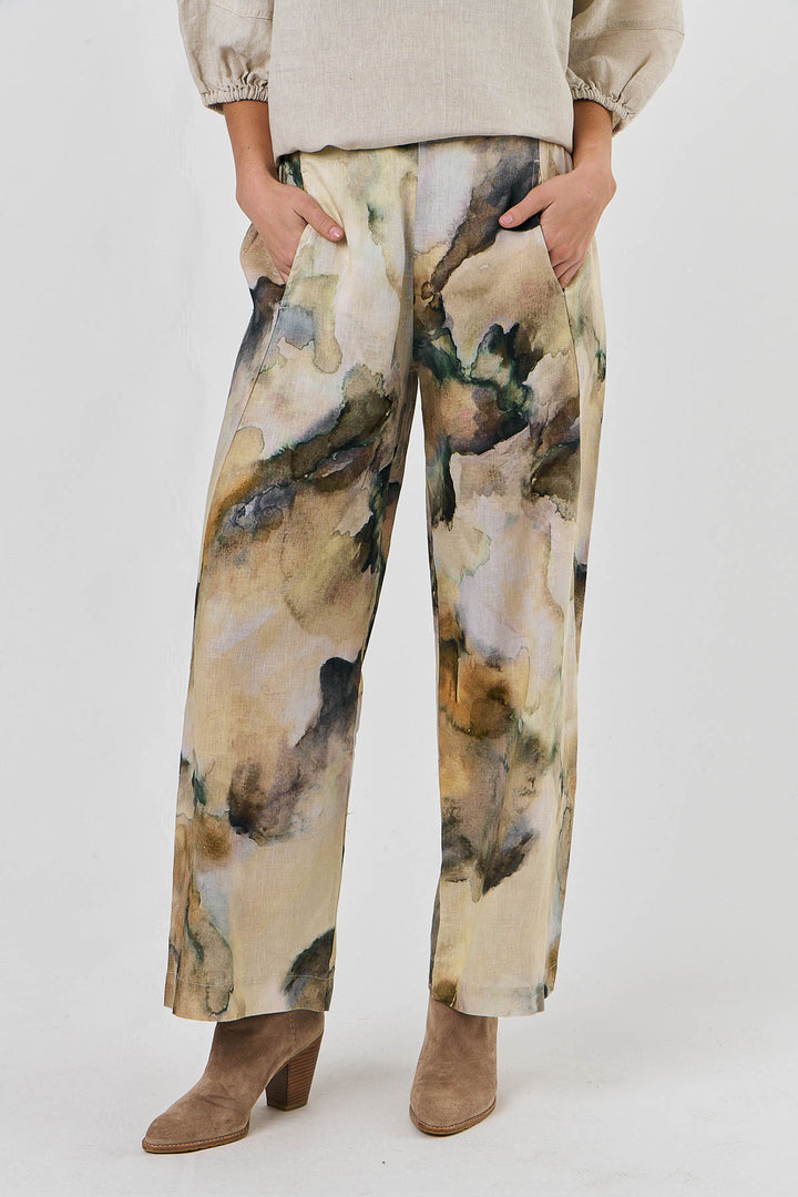 Dee Linen Pant - Marble - OJ7