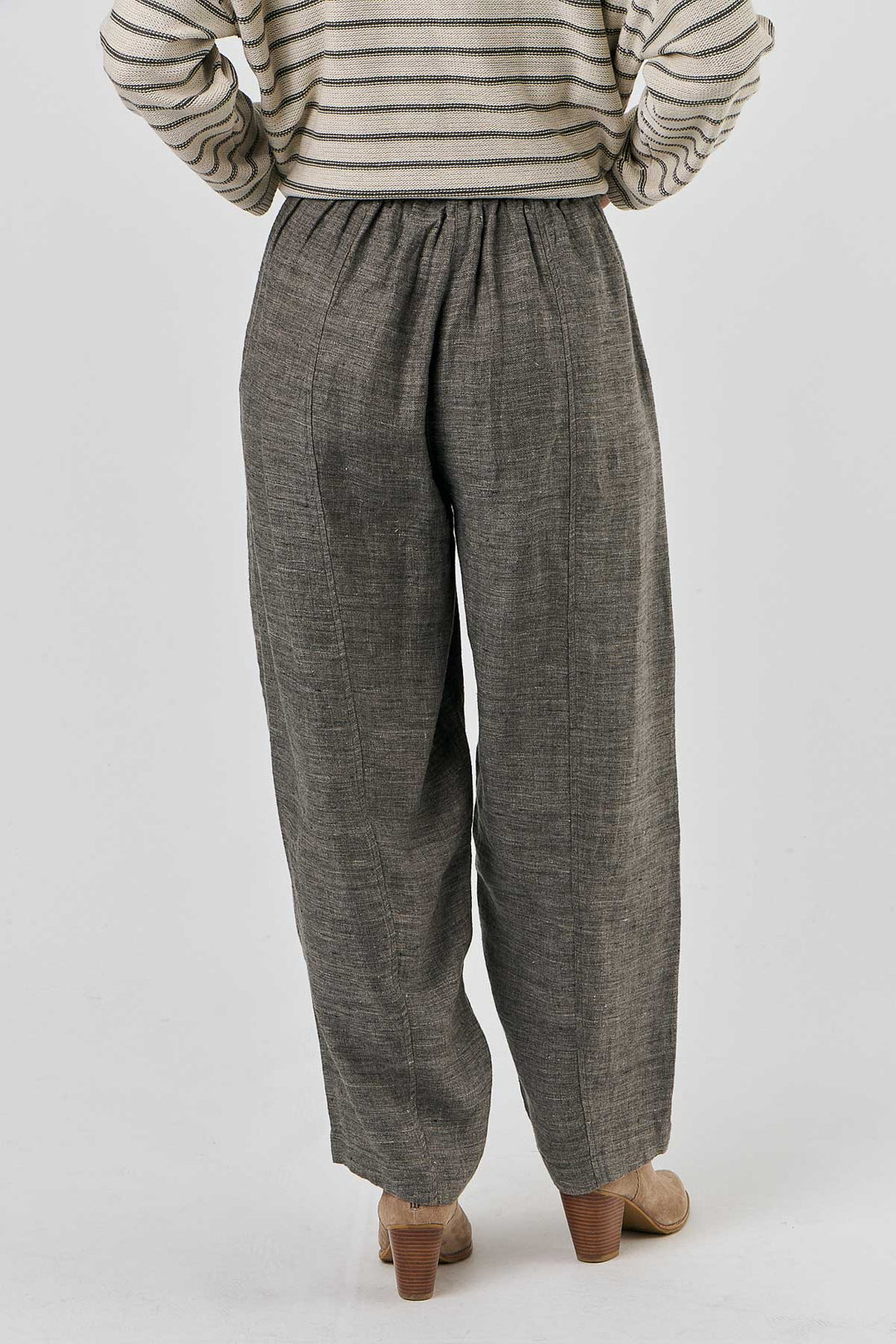 Linen Crop Pant - Starling - OJ31