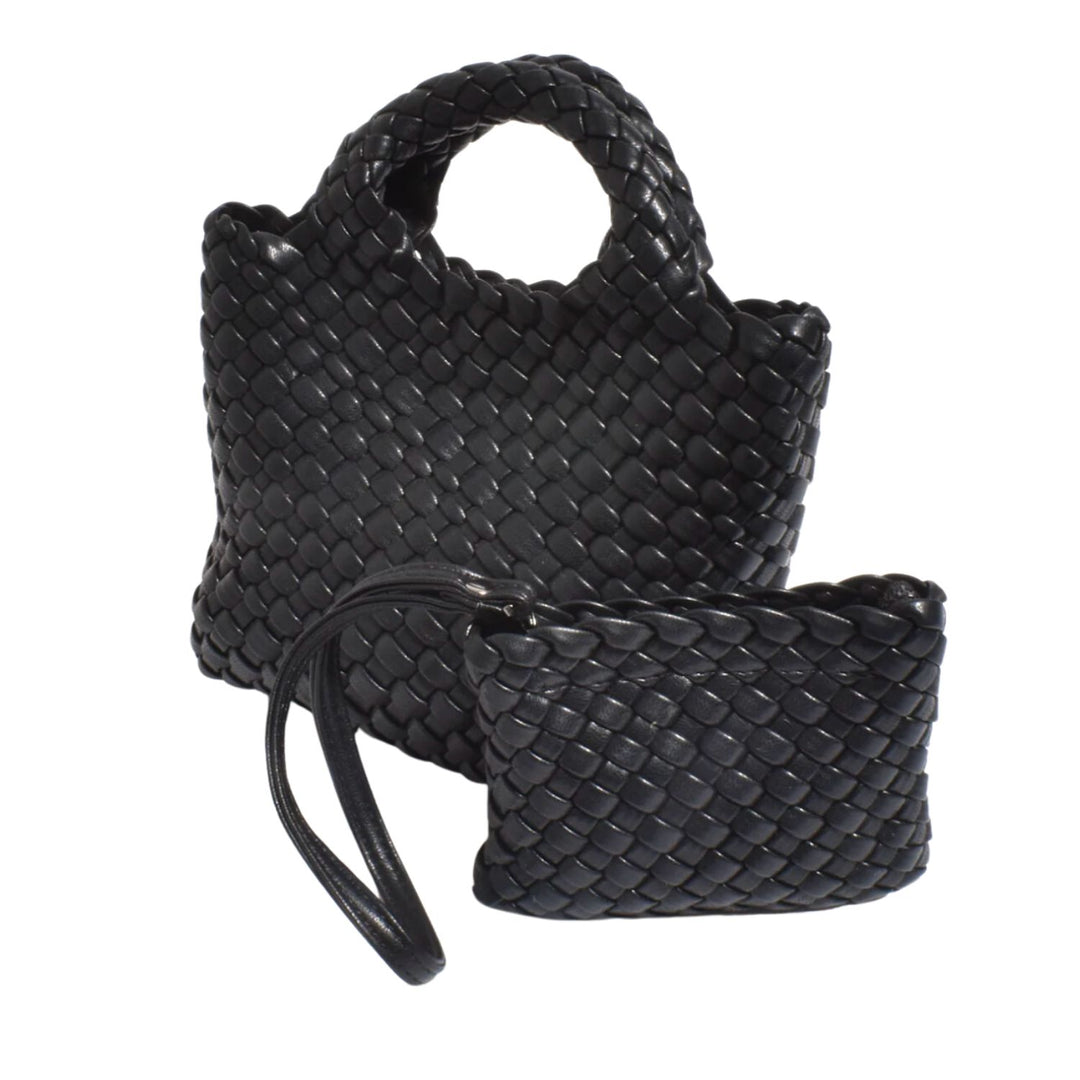 Gabi Woven Mini Bag - Black - AD20