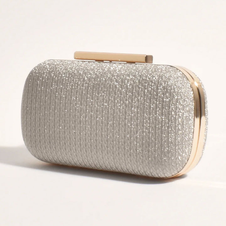 Glam Girl Clutch - Cream & Gold - AD18