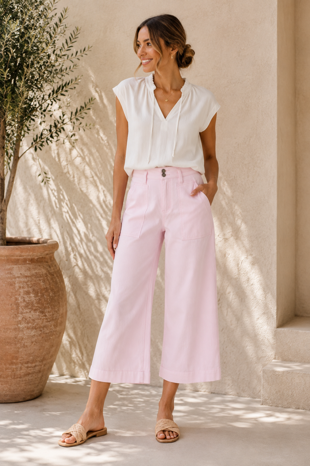 Hudson Crop Jean - Pink - GS46