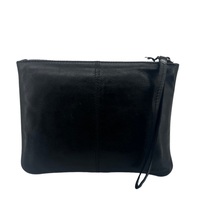 Leather Wristlet Bag - Black - ML1