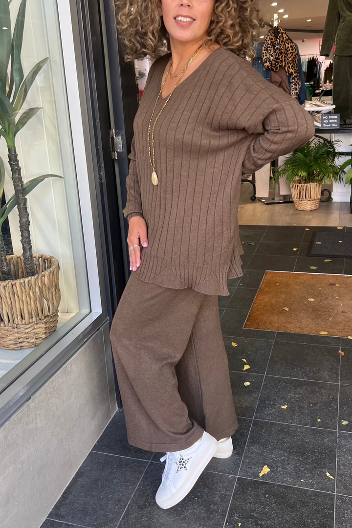 Kassidy Detail Knit - Chocolate - CG50