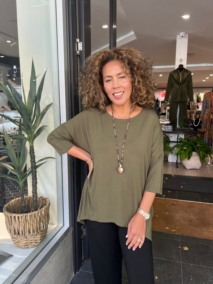 Bamboo Hi-Lo Top - Olive - BO4