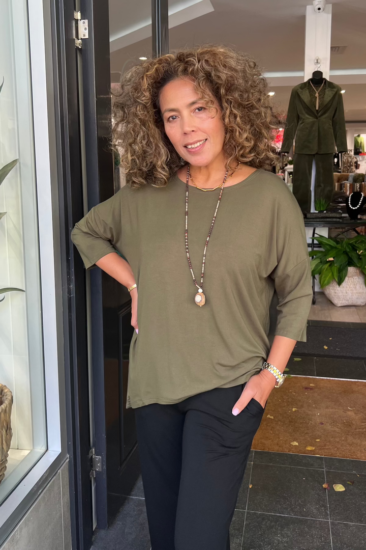 Bamboo Hi-Lo Top - Olive - BO4