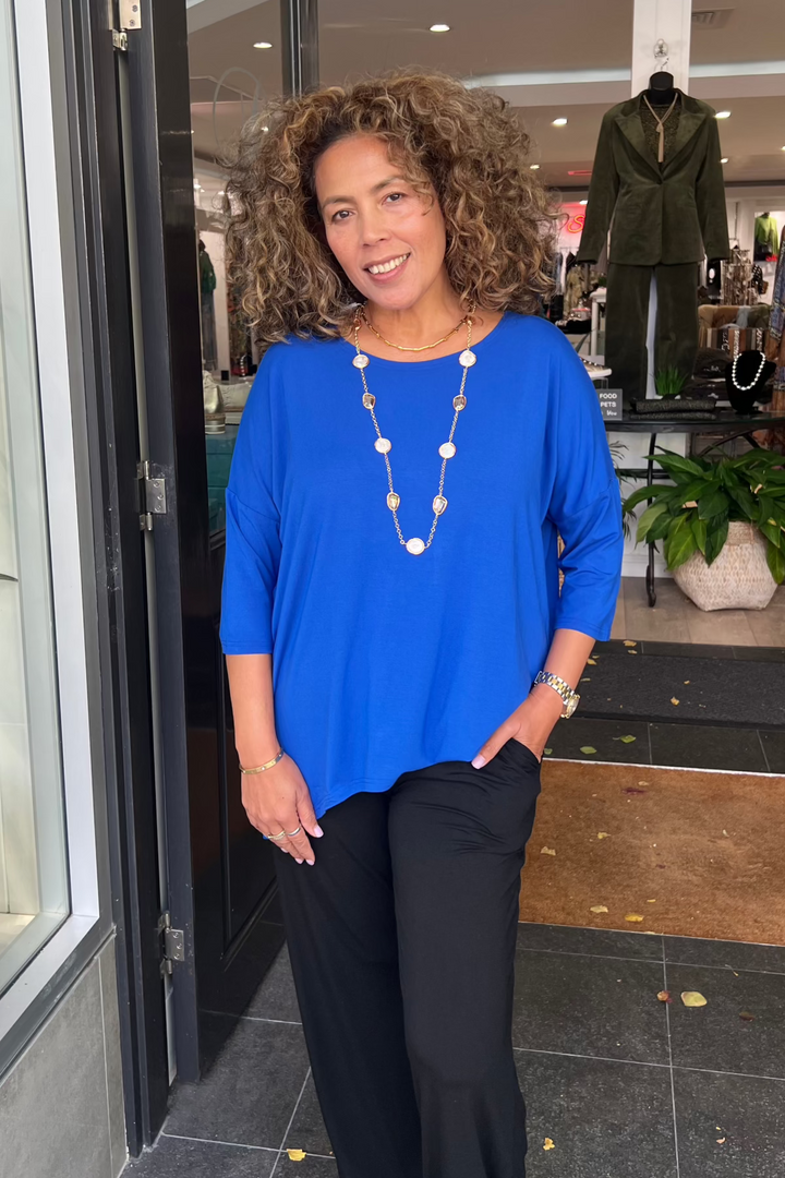 Bamboo Hi-Lo Top - Royal Blue - BO4