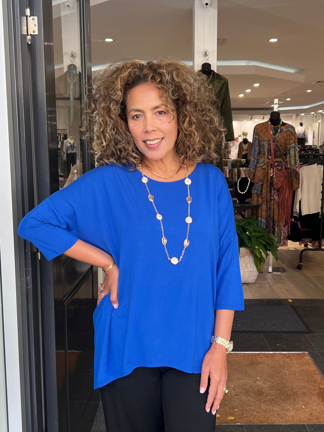 Bamboo Hi-Lo Top - Royal Blue - BO4