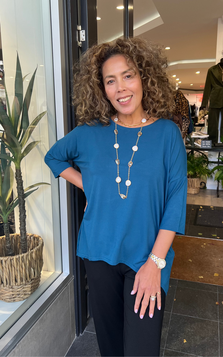 Bamboo Hi-Lo Top - Teal - BO4