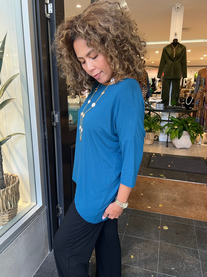 Bamboo Hi-Lo Top - Teal - BO4