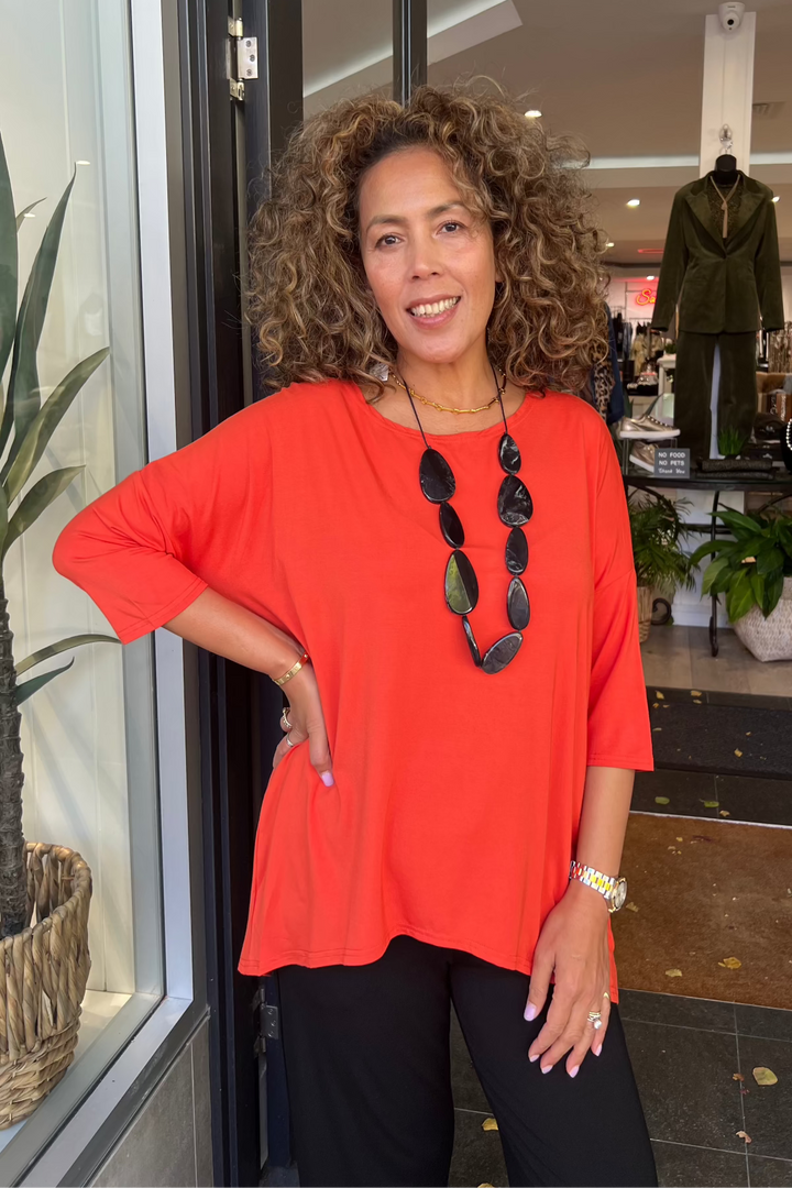 Bamboo Hi-Lo Top - Tangerine - BO4