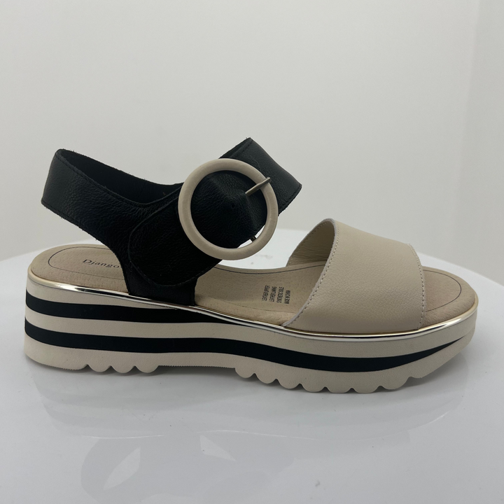 Harlow's Sandal - Milk & Black - DJ51
