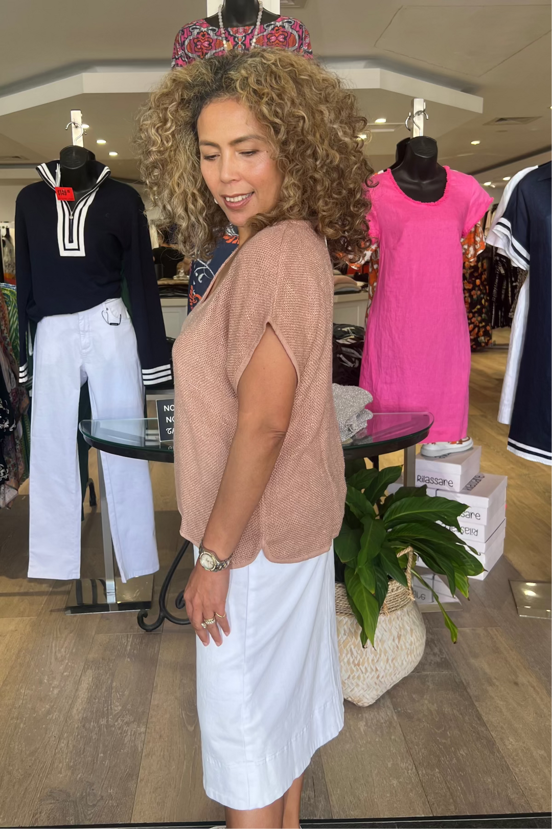 Paris Hessian Top - Soft Camel - CB1