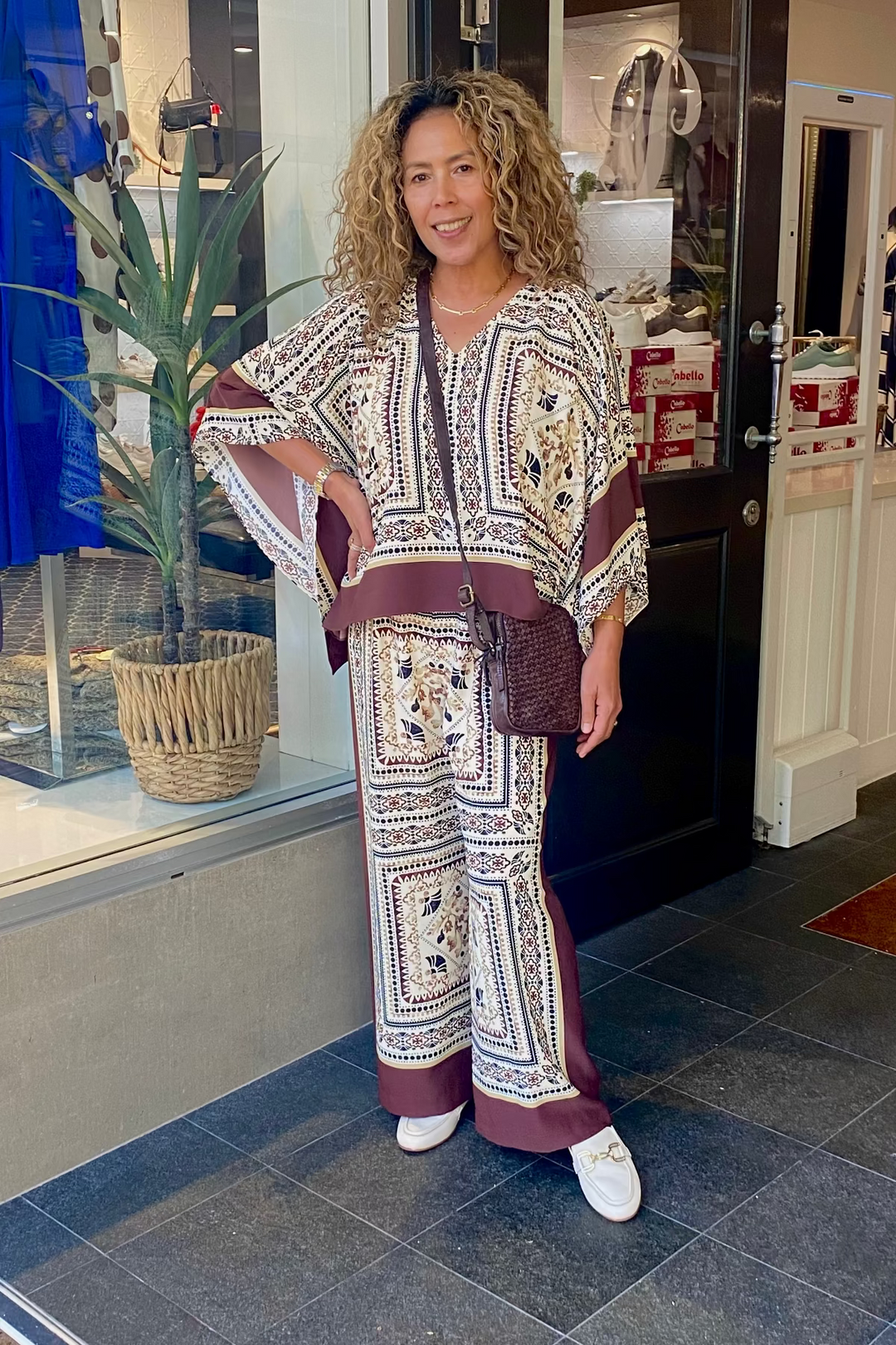 Scarf Print Wide-Leg - JR92