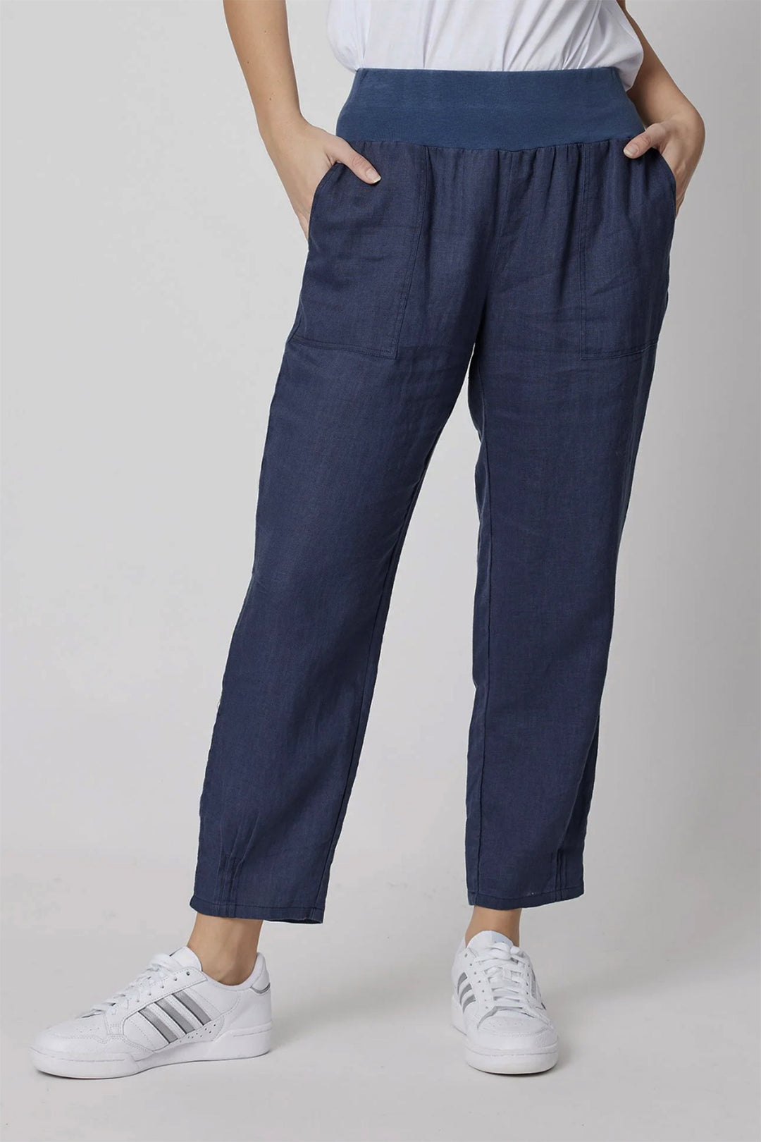 Navy Linen Pants -  Australia