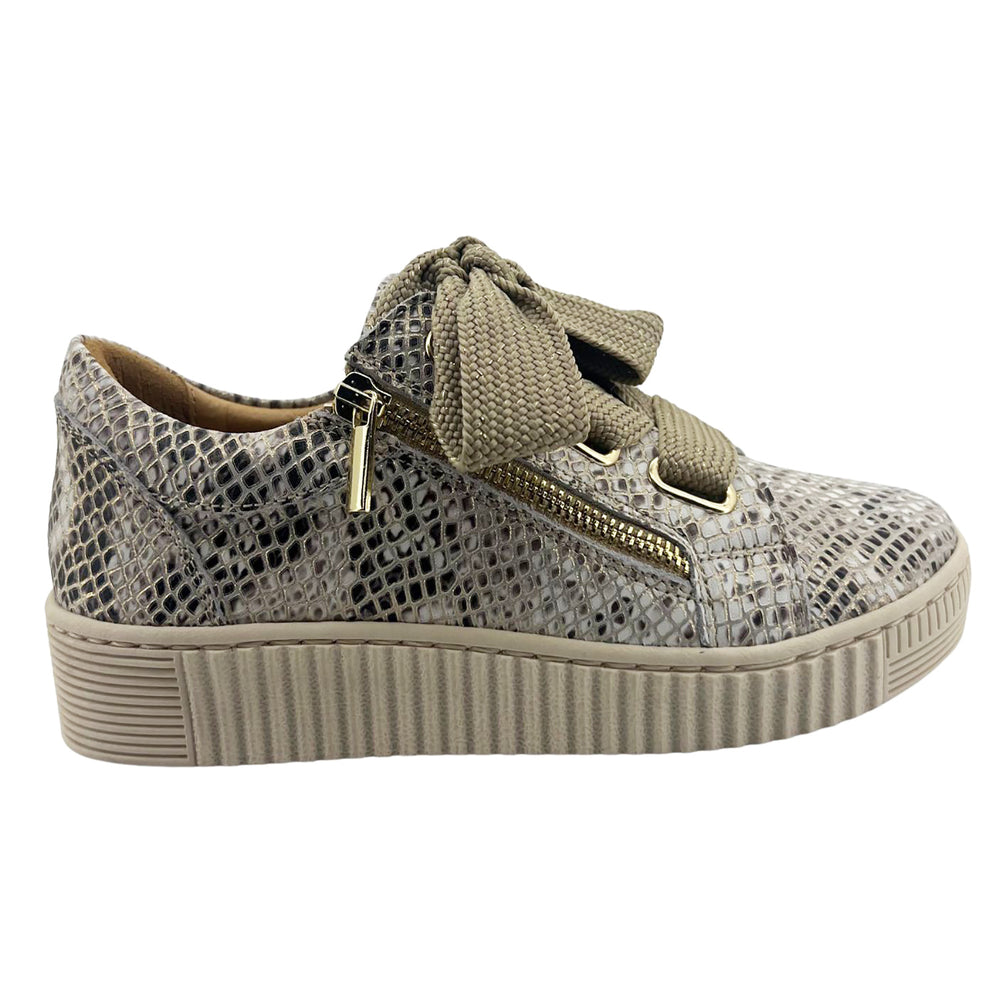 the Jovi Sneaker in snakeprint side view by EOS