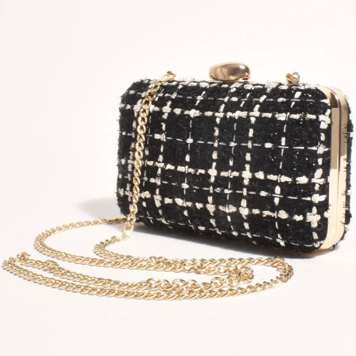 Louisa Boucle Clutch - Black - AD7