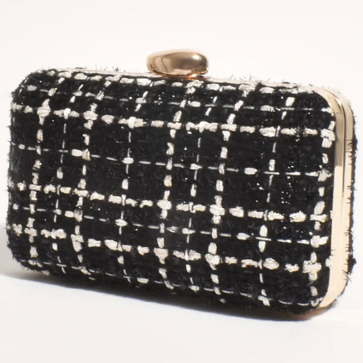 Louisa Boucle Clutch - Black - AD7