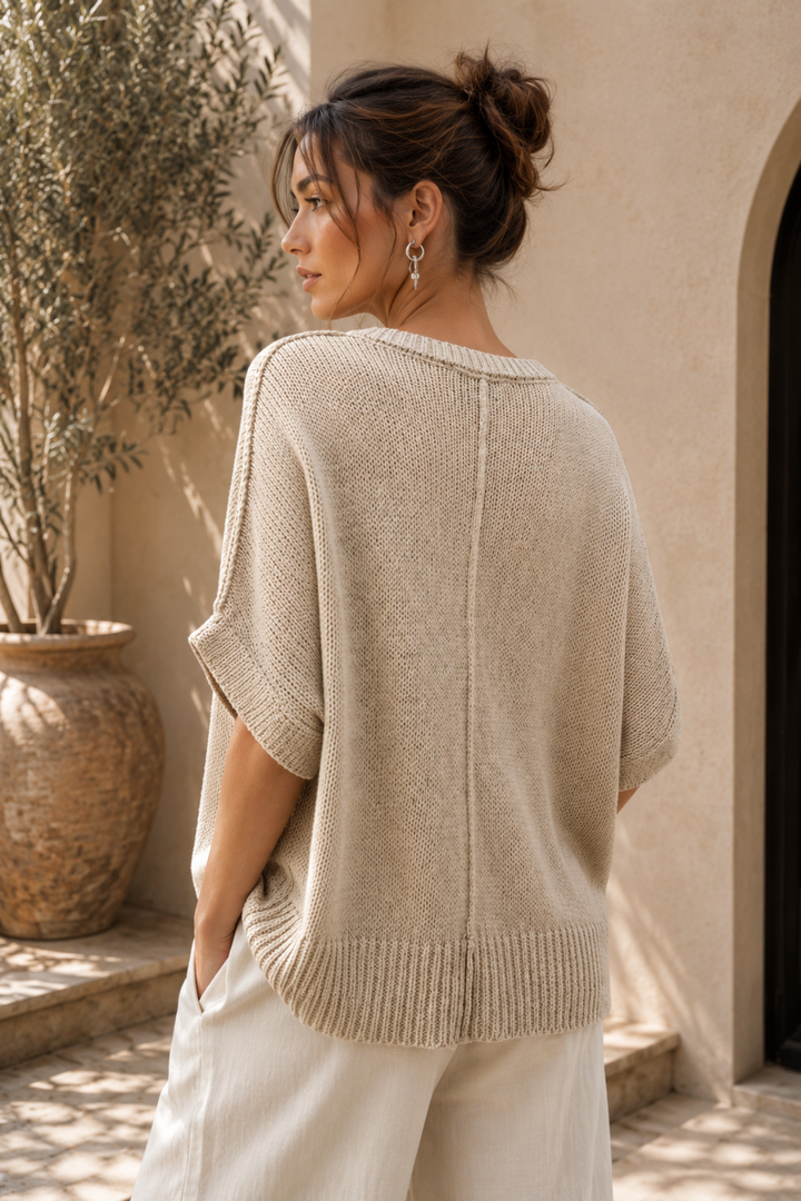 Lurex Relaxed Knit - Moonstone - JR34