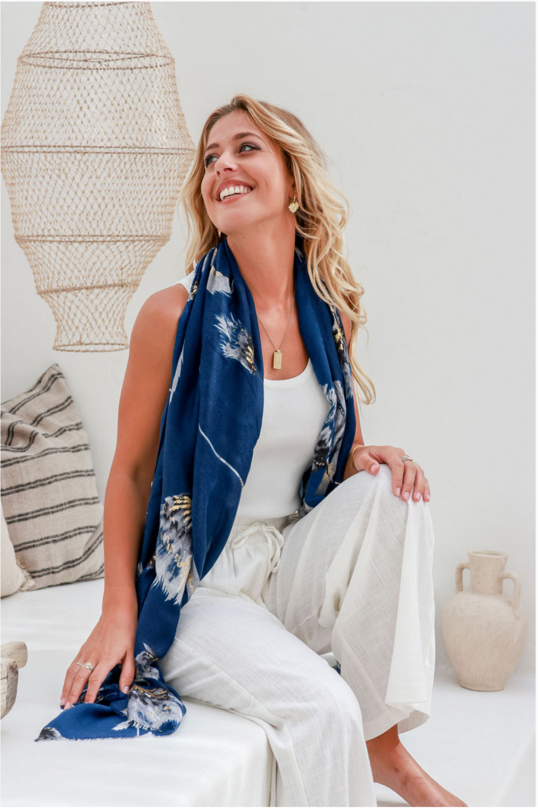 Thistle Scarf  - Midnight Blue - FR26
