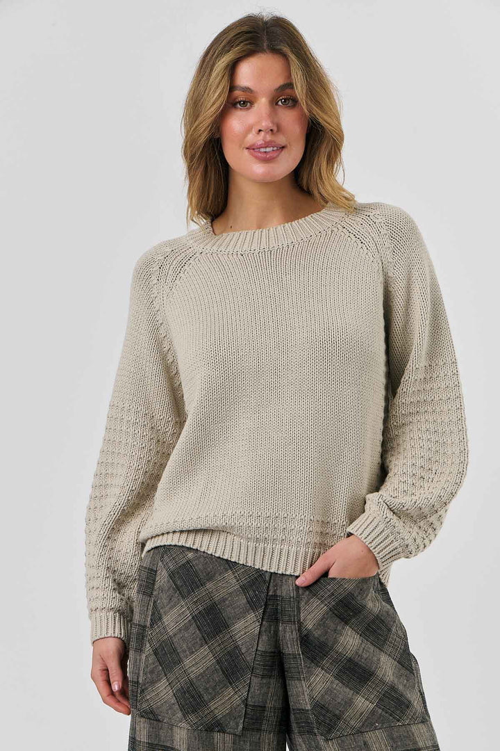 Wendy Cotton Knit - Stone - OJ54