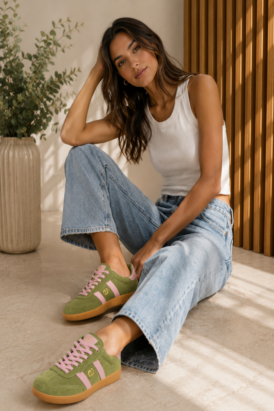 Parallel Sneaker  - Sage/Pink - GO2