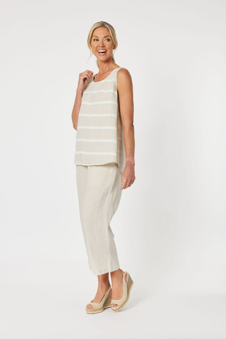 Patio Stripe Tank - Natural - GS12