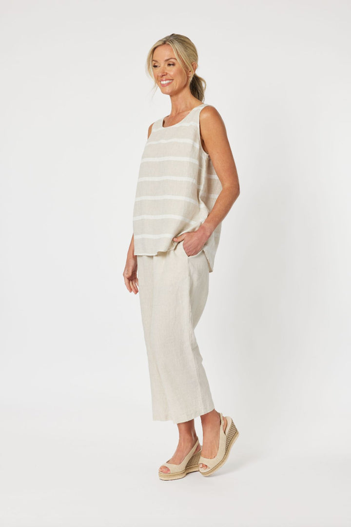 Patio Stripe Tank - Natural - GS12