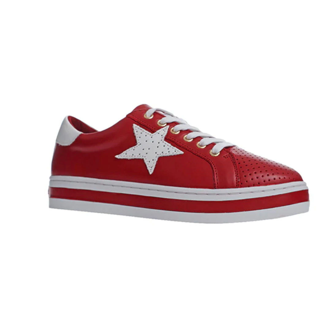 Pixie Leather Sneaker - Rosso/White - AE3