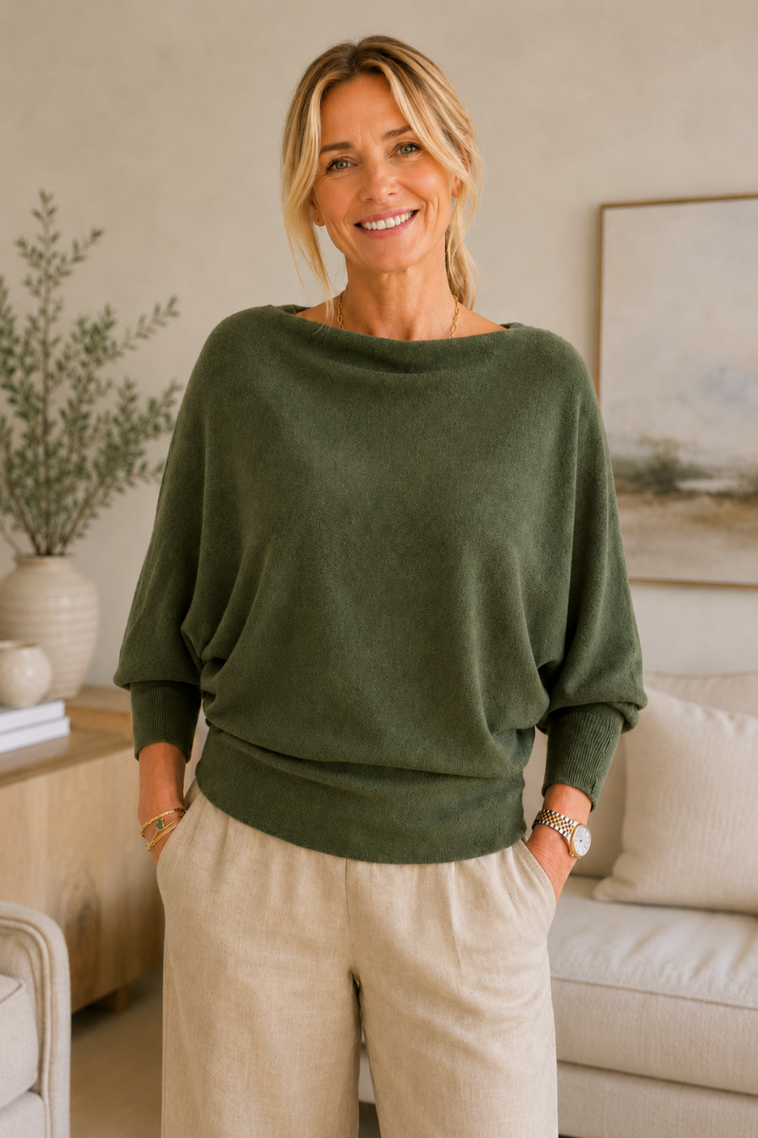 Ponchitta Knit - Khaki - FA24