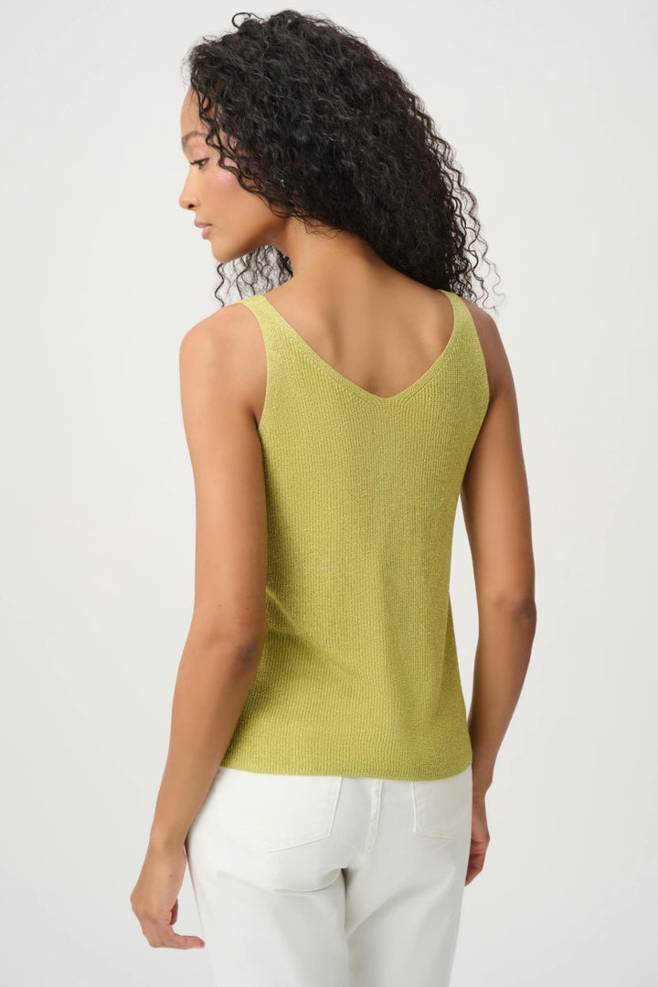 Joseph Ribkoff Metallic Knitted Camisole - Pistachio
